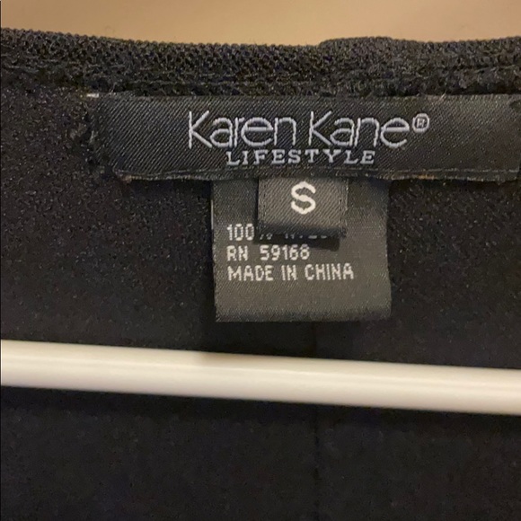 Black cross tie cocktail dress black Karen Kane - Picture 4 of 4